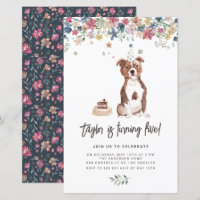 Invitación al cumpleaños de Staffordshire Bull Ter