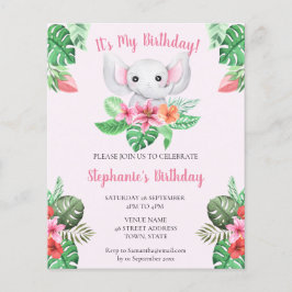 Lámina Invitación al cumpleaños del bebé del Chica de Ele