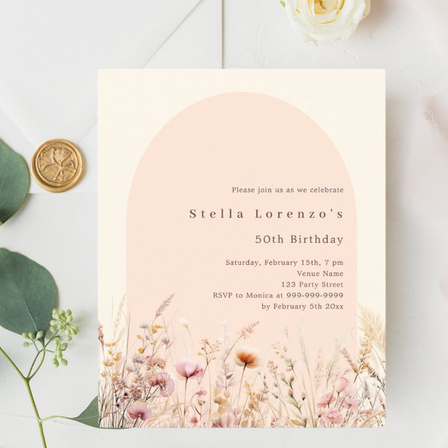 Lámina Invitación al cumpleaños del presupuesto de la flo (Subido por el creador)