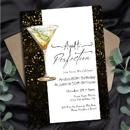 Lámina Invitación al cumpleaños doble perfecto para adult