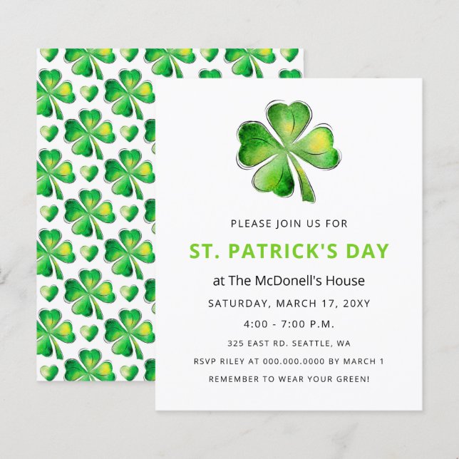 Lámina Invitación al Día del Sombrero Sencillo Presupuest (Anverso / Reverso)