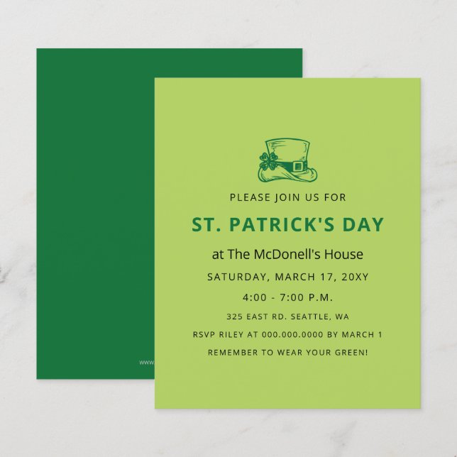 Lámina Invitación al Día Sencillo del Presupuesto (Anverso / Reverso)