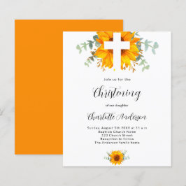Lámina Invitación al eucalipto de girasol cristiano