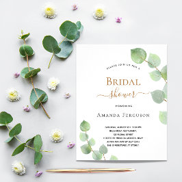 Lámina Invitación al eucalipto para la ducha de novia