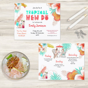 Lámina Invitación al fin de semana tropical presupuestado