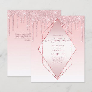 Lámina Invitación al glamour del Purpurina de goteo