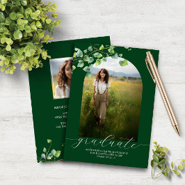 Lámina Invitación al Grado Verde del Boho Arch Ivy Forest