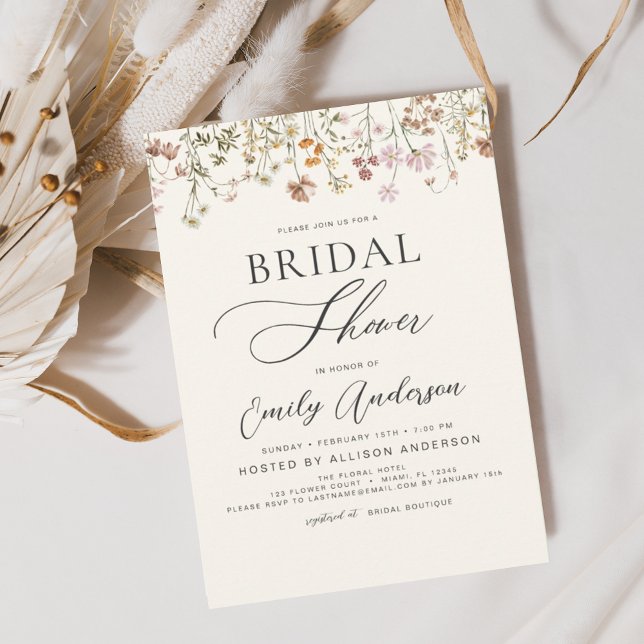 Lámina Invitación al guión de la ducha de novia Boho Wild (Subido por el creador)