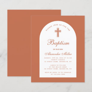 Lámina Invitación al guión del presupuesto para el bautis