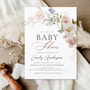 Lámina Invitación al Jardín de Baby Shower de Boho Wildfl