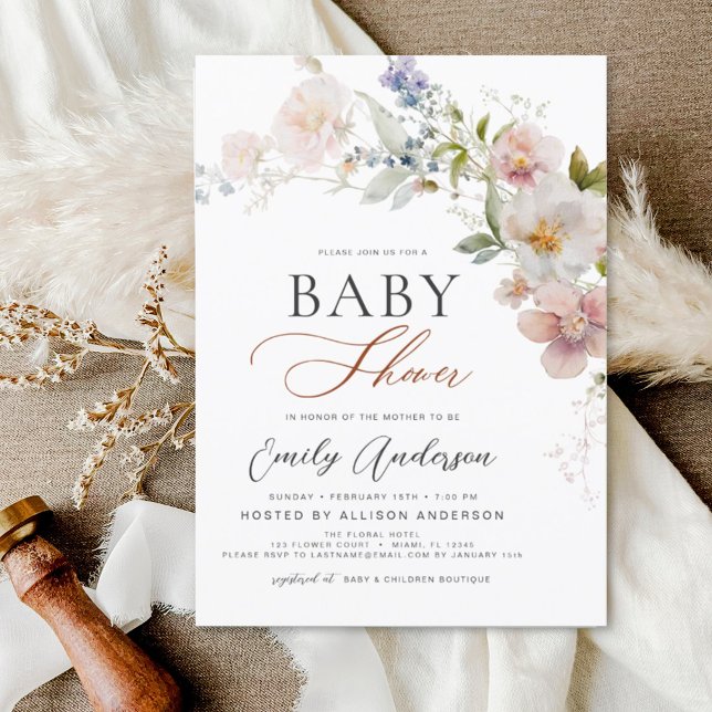 Lámina Invitación al Jardín de Baby Shower de Boho Wildfl (Subido por el creador)