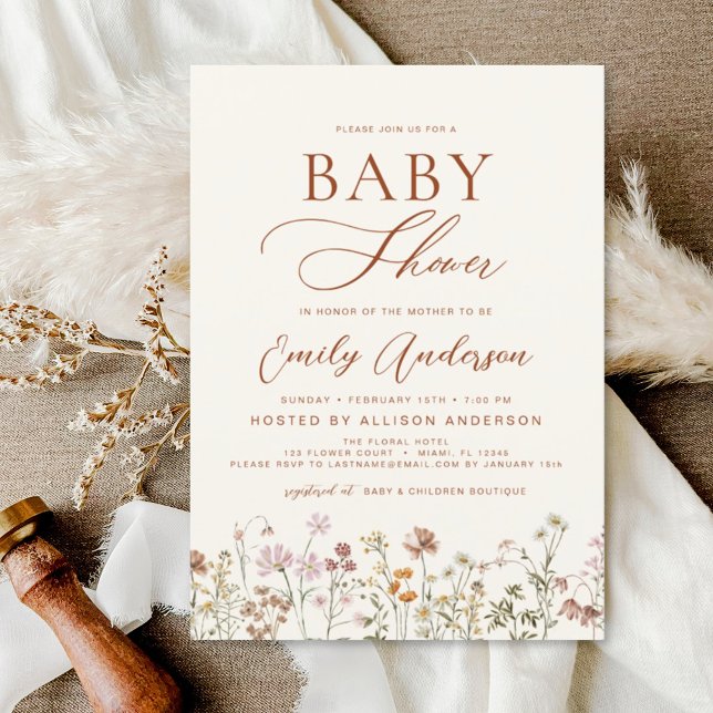 Lámina Invitación al Jardín de Baby Shower de Boho Wildfl (Subido por el creador)
