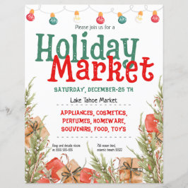 Lámina Invitación al mercado navideño navideño navideño