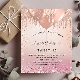 Lámina Invitación al oro de la rosa rosa rosa rosa rosa r