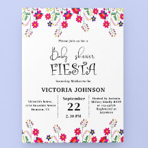 Invitación al partido Baby Shower Fiesta mexicana