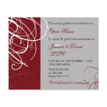 Invitación al Partido Corporativo Gris Rojo Elegan