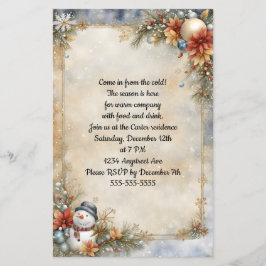 Lámina Invitación al partido de pequeños Navidades de Sno