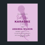 Lámina Invitación al partido Karaoke Budget Purple Sweet<br><div class="desc">Invitación al partido Karaoke por el cumpleaños 16 de Budget Cute Purple Sweet</div>