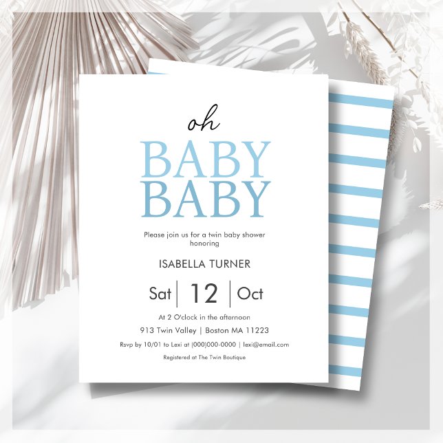 Lámina Invitación al presupuesto Baby Shower de Blue Twin (Subido por el creador)