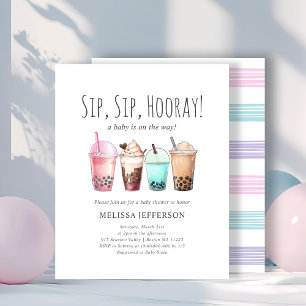 Lámina Invitación al presupuesto de Baby Shower de Bubble