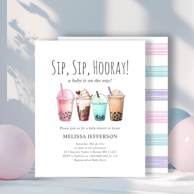 Lámina Invitación al presupuesto de Baby Shower de Bubble (Subido por el creador)