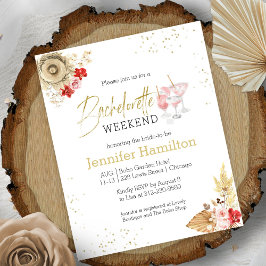 Lámina Invitación al presupuesto de Bachelorette Weekend 