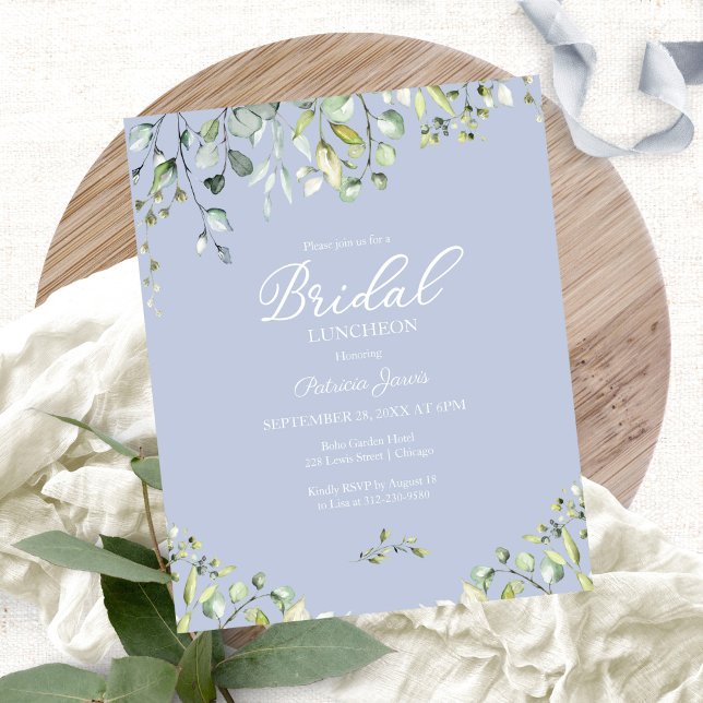 Lámina Invitación al presupuesto de Green Bridal Luncheon (Subido por el creador)