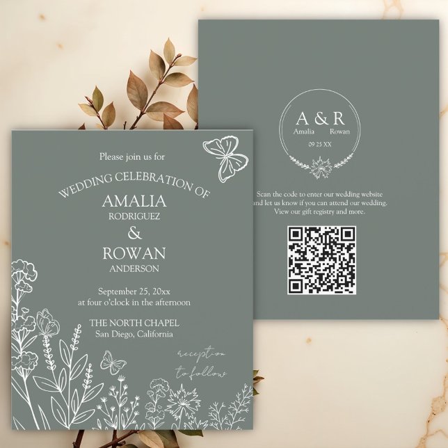 Lámina Invitación al presupuesto del Boda verde sirocco c (Subido por el creador)