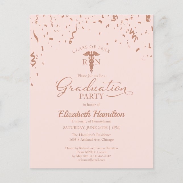 Lámina Invitación al presupuesto del Fiesta de grado de l (Anverso)