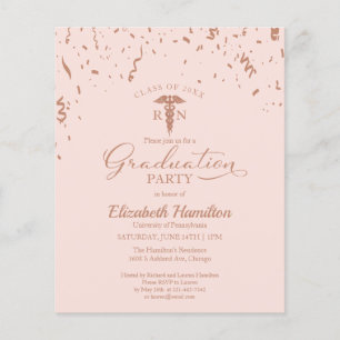 Lámina Invitación al presupuesto del Fiesta de grado de l