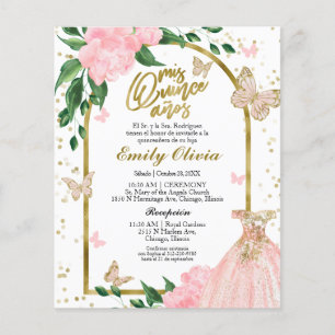 Lámina Invitación al presupuesto español de Quinceanera B