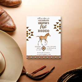 Lámina Invitación al presupuesto para caballos de cowboy