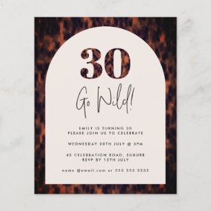 Lámina Invitación al presupuesto por 30 cumpleaños del Ar