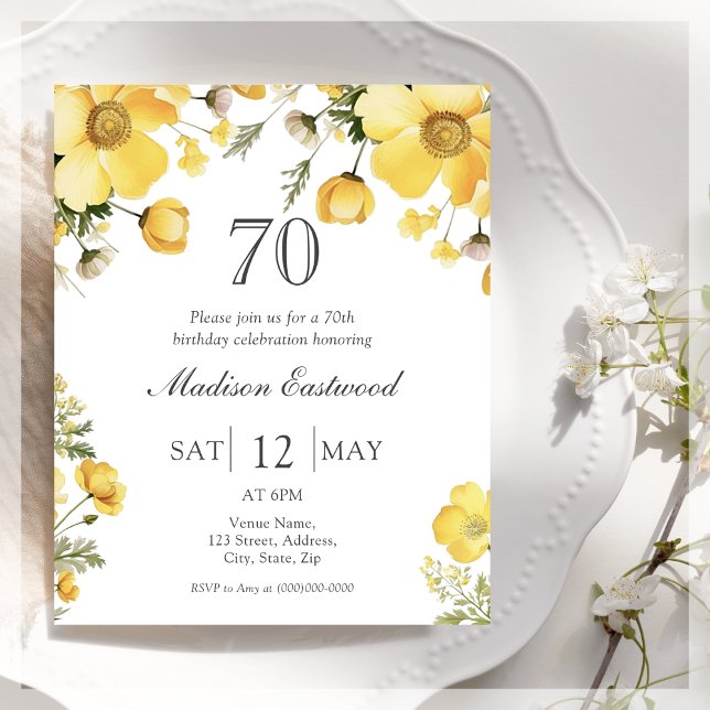 Lámina Invitación al presupuesto por 70 cumpleaños con fl (Subido por el creador)