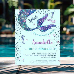 Lámina Invitación al presupuesto por cumpleaños de Aqua M