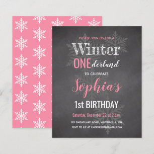 Lámina Invitación al primer cumpleaños de Onederland, inv