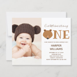 Lámina Invitación al primer cumpleaños del bebé de la fot