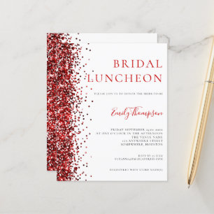 Lámina Invitación al Purpurina rojo de Budget Bridal Lunc