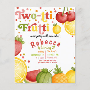 Lámina Invitación al segundo cumpleaños de Budget Two-Tti