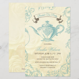 Lámina Invitación al té nupcial con vino de marfil