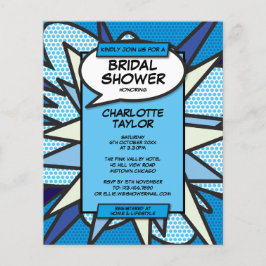 Lámina Invitación azul del libro de historietas Budget Br