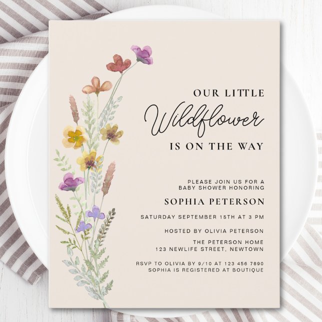 Lámina Invitación Baby Shower A Budget A Little Wildflowe (Subido por el creador)