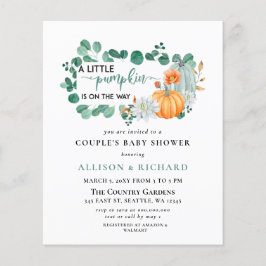 Lámina Invitación Baby Shower a la Calabaza de Verdor Pre