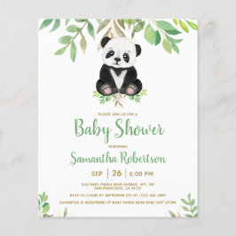 Lámina Invitación Baby Shower a la ecologización del oso 