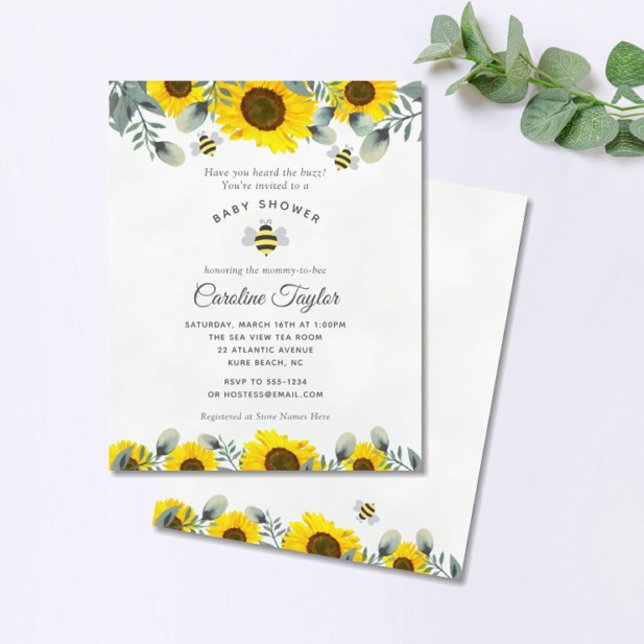 Lámina Invitación Baby Shower a los girasoles dulces como (Subido por el creador)