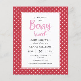 Lámina Invitación Baby Shower a presupuesto de fresa