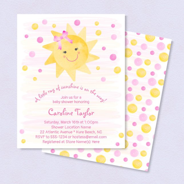 Lámina Invitación Baby Shower a Ray of Sunshine Budget (Subido por el creador)