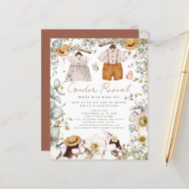 Lámina Invitación Baby Shower a revelar sexo femenino
