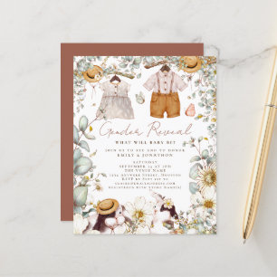 Lámina Invitación Baby Shower a revelar sexo femenino