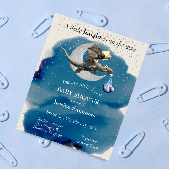 Lámina Invitación Baby Shower a un pequeño caballero Drag (Subido por el creador)